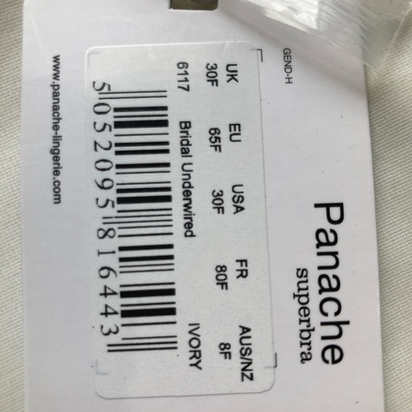Panache Evie Bridal Underwired Basque | Ivory | 34G - Picture 6 of 9